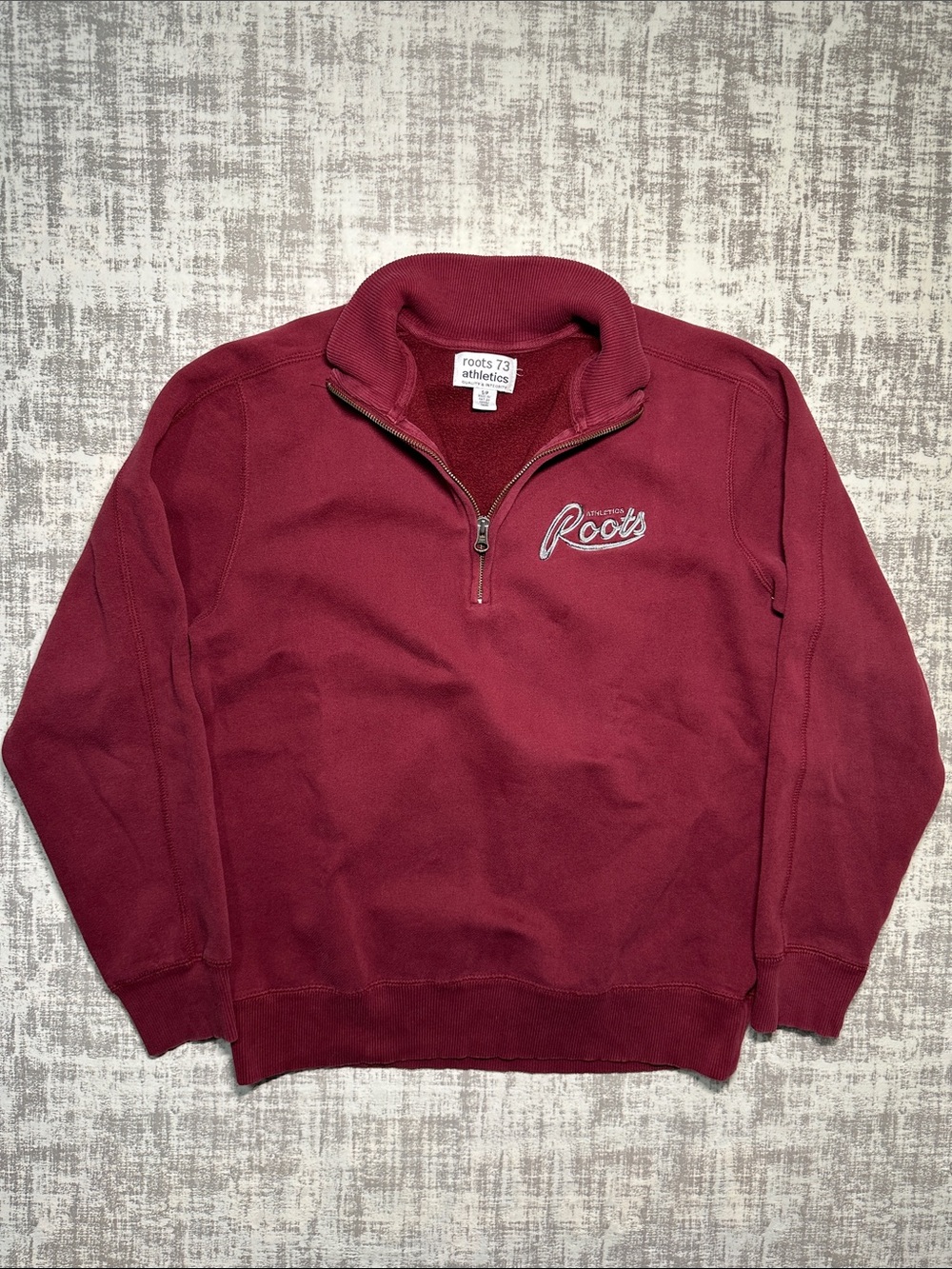 VINTAGE 90s/Y2K Roots Athletics 73 Quarter-Zip Pullover Sweatshirt